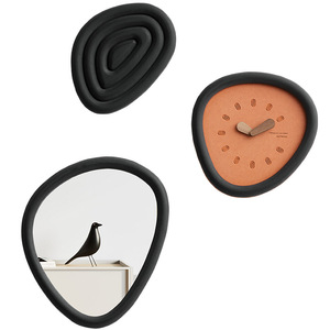 Nordic Style Irregular Wall <b>Clock</b> With Mirror Effect <b>Battery</b> Powered For Living Room Decor - Product Image 5
