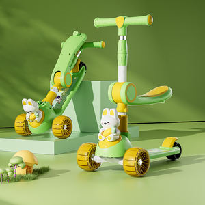 سكوتر أطفال 2-8 سنوات مع موسيقى وإضاءة، سيارة يو-يو <span class=keywords><strong>3</strong></span> في 1 قابلة للطي - Product Image 6