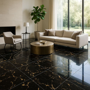 Élégant 600x600mm <span class=keywords><strong>Noir</strong></span> <span class=keywords><strong>et</strong></span> Or Veines Marbre <span class=keywords><strong>Motif</strong></span> Luxe Poli <span class=keywords><strong>Carrelage</strong></span> <span class=keywords><strong>de</strong></span> Sol en Porcelaine pour <span class=keywords><strong>Salle</strong></span> <span class=keywords><strong>de</strong></span> Bains Moderne Hall Mall - Product Image 3