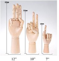Modèle de main en bois Doigts mobiles flexibles Mannequin Figure de main pour le dessin et l'esquisse