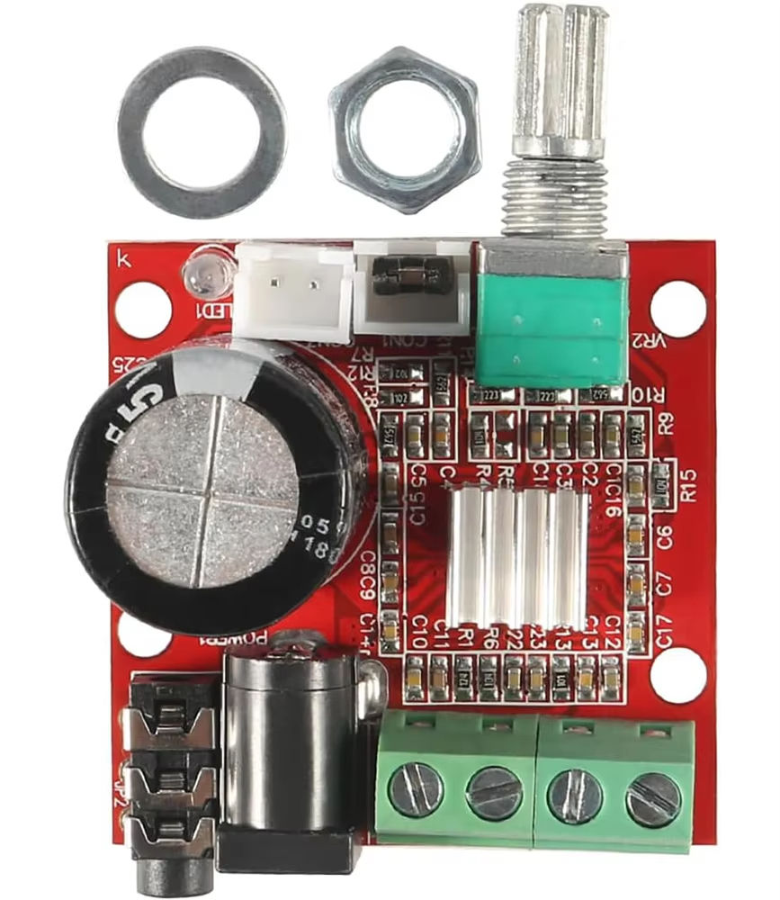 RNSbot 12V Mini Hi-Fi PAM8610 Audio Stereo Amplifier Board 2X10W Dual Channel D Class| Alibaba.com