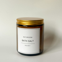 Vente en gros pot vide en verre de crème cosmétique marron pour soins de la peau sérum petit pot de bougie faveur de mariage avec couvercle en métal et aluminium