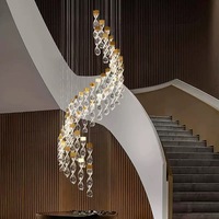 Salon Lampe Grand Lustre De Luxe Duplex Appartement Vin Villa Escalier Lustre