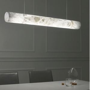 Lustre LED moderne de luxe, décoratif, <span class=keywords><strong>en</strong></span> marbre et laiton, pour plafond haut, <span class=keywords><strong>en</strong></span> albâtre naturel, <span class=keywords><strong>colonne</strong></span> ovale, contemporain - Product Image 6