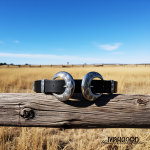 Ceinture en cuir véritable avec boucle argentée 100 cm, style western, accessoire de mode - Product Image 3