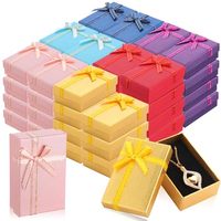 Boîtes cadeaux pour bijoux en gros avec ruban et insert en velours, petites boîtes en carton pour bagues et boucles d'oreilles, idéales pour les petites entreprises et les cadeaux de mariage