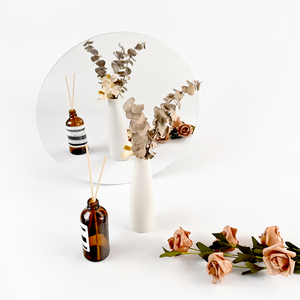 5 pezzi acrilico piatto a specchio cerchio specchio autoadesivo Non vetro <span class=keywords><strong>adesivi</strong></span> specchio <span class=keywords><strong>per</strong></span> la decorazione della parete domestica - Product Image 3