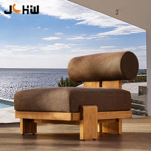 佛山供应商户外柚木沙发套装现代防风雨面料木质庭院花园家具酒店别墅庭院庭院 - Product Image 3