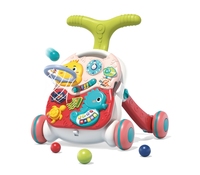 Centre de jeu pour enfants Table d'activités Multifonctionnel Poussette Jouet Trotteur Assis à Debout 2 en 1 Trotteur pour bébé