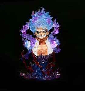 Modèle de buste lumineux en PVC Monkey D. Luffy Nika Form 17 cm, échelle 1:<span class=keywords><strong>12</strong></span>, avec effet LED, pour décoration, vente en gros, transfrontalier - Product Image 4
