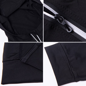 Set Fitness da palestra a compressione rapida e asciutta abbigliamento da uomo manica lunga e pantaloncini a maniche corte Leggings giacca con cerniera - Product Image 2