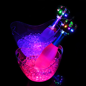 Fabricant de piles sèches personnalisées Club Serveur Discothèque Écran en soie transparent 2L <span class=keywords><strong>4L</strong></span> 8L 12L LED Seau à glace - Product Image 4