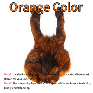 Máscaras de Pelo Natural de Conejo con Orejas <span class=keywords><strong>para</strong></span> Atado de <span class=keywords><strong>Moscas</strong></span>, Material de Piel de Conejo <span class=keywords><strong>para</strong></span> Pesca con Mosca de <span class=keywords><strong>Trucha</strong></span> - Product Image 4