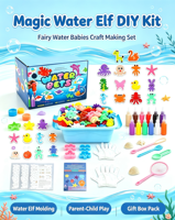 Kit Kerajinan DIY Peri Air Ajaib yang Laris Manis, Set Mainan Gel Air Buatan Tangan dengan 6 Botol Warna & 8 Cetakan, Edukatif untuk Anak-Anak, Cocok untuk Pesta