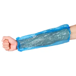 Machine Gemaakt Pe Mouwen Wegwerp Pe Arm Overmouw Cover Blauw Doorzichtig Plastic Waterdichte Beschermers