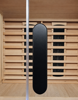 Kabin Sauna Inframerah Jauh Dalam Ruangan untuk 2 Orang, Warna Hitam, Ruang Sauna Rumah