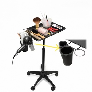 Black Mobile Salon <b>Trolley</b> Hairdressing Cart Rolling Tool Storage Stand for Home Salon Hotel - Product Image 2
