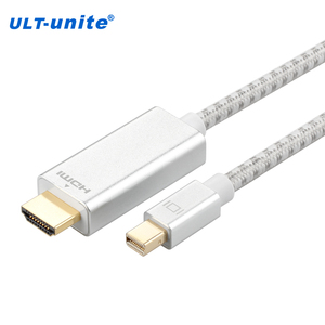 ULT-unite 6.6ft <span class=keywords><strong>2</strong></span> metros Trenzado <span class=keywords><strong>Mini</strong></span> DP Display Port <span class=keywords><strong>a</strong></span> <span class=keywords><strong>HDMI</strong></span> Cable 1080P 60Hz <span class=keywords><strong>Mini</strong></span> <span class=keywords><strong>DisplayPort</strong></span> <span class=keywords><strong>a</strong></span> <span class=keywords><strong>HDMI</strong></span> Cable - Product Image 1