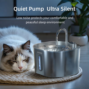 Dispenser d'Acqua Automatico Petwant da 2.2L in Acciaio Inox, Fontana per Gatti Ultra Silenziosa all'Ingrosso - Product Image 6