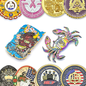 Cá nhân hoá biểu tượng tùy chỉnh khắc kỷ niệm lưu niệm chúng tôi tiền xu 3D Kẽm hợp kim metalsoft men thách thức đồng xu tùy chỉnh - Product Image 2