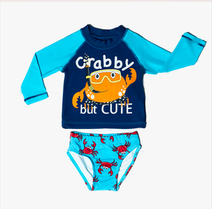 Maillot <span class=keywords><strong>de</strong></span> <span class=keywords><strong>bain</strong></span> 3 pièces imperméable crème solaire personnalisable pour enfants Maillot <span class=keywords><strong>de</strong></span> <span class=keywords><strong>bain</strong></span> durable à motif imprimé pour garçon pour le groupe d'âge des enfants - Product Image 1