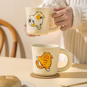 Taza de Porcelana con Diseño de Gato, Linda y de Alta Calidad, Patrón de Animal de Dibujos Animados, Personalizable con Logotipo, Asa Grande, Apta para Alimentos, Reutilizable - Product Image 6