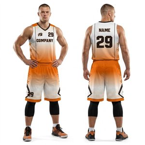 Uniformes <span class=keywords><strong>de</strong></span> Baloncesto Personalizados con Degradado Naranja y Blanco, Patrón <span class=keywords><strong>de</strong></span> Estrellas Laterales, Sublimación, Camisetas <span class=keywords><strong>de</strong></span> Secado Rápido para Hombre, Ropa <span class=keywords><strong>de</strong></span> Práctica <span class=keywords><strong>de</strong></span> Equipo - Product Image 1