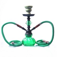 Nouveaux accessoires de narguilé personnalisés narguilé arabe verre petit tuyau double pot ensemble narguilé shisha