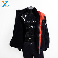 Veste cargo 2 en 1 avec fermeture éclair, doublure en polaire, bandes réfléchissantes, vêtements de travail industriels, uniforme d'usine