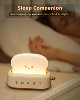 Lampe de chevet en forme de grille-pain mignonne pour enfants, décoration de salon, veilleuse intelligente pour enfants