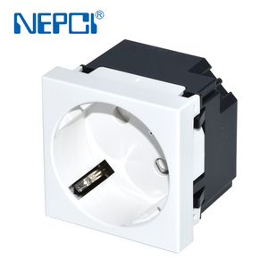 Hot bán nepci Euro screwless hệ thống dây điện Schuko mô-đun XJY-QB-28 Đức Ổ cắm ổ cắm 45x45 căn cứ 45 độ đóng cửa cho cắm F - Product Image 3