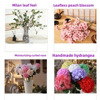 Tanaman Bunga Buatan Daun Milan Batang Tunggal - Tinggi 100-200cm Untuk Penggunaan Dalam Ruangan; Tersedia untuk Pengiriman Lintas Negara; Siap Kirim Drop Shipping