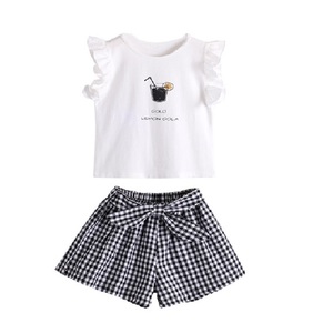 Vêtements pour femmes de style anglais en gros, ensembles de pantalons courts en coton pour filles, pour enfants et femmes - Product Image 1