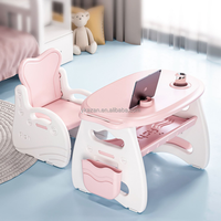 Bureau d'activité en forme de poisson pour enfants, Table scolaire pour la maison, en plastique