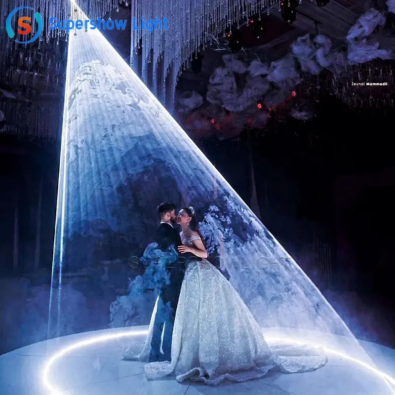 Supershow 10w rvb couleur laser spectacle de mariage projecteur animation faisceau neige laser lumière pour mariage