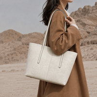 Sac Tote à Main Grand Spacieux en Cuir Véritable pour Femme avec Anses Longues Épaules pour Bureau Voyages