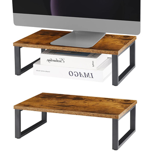 Soporte de exhibición de dos piezas Impresora de tubos Marco de elevación de computadora Soporte de elevación de computadora de madera Estante de almacenamiento de mesa de oficina - Product Image 1