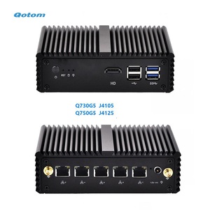 มินิพีซีตั้งโต๊ะ Q750G5 Qotom รุ่น Q750G5 I226-V 2.5G Lan มินิพีซี J4125, คอมพิวเตอร์ขนาดเล็กแบบไร้พัดลม 5 พอร์ตอีเธอร์เน็ต - Product Image 1