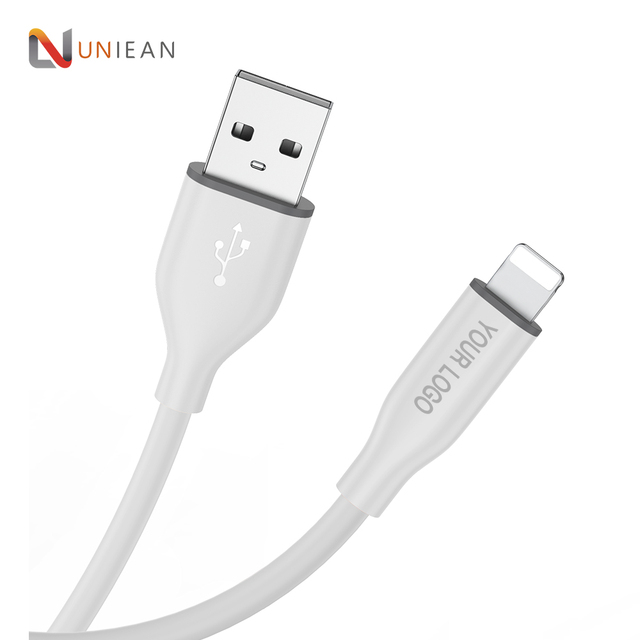 UNIEAN Factory Wholesale 2.0 USB a to L 2A Type-c Silicone Cable 480mbps 3A Fast Charging Cable Data Cables for iphone