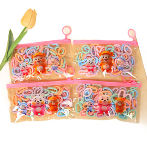 Élastiques à cheveux couleur bonbon, très élastiques, pour enfants, motif dessin animé, usage quotidien, matériaux variés, origine Yiwu - Product Image 5