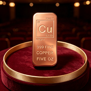 แท่งทองแดง 5 ออนซ์ ทองแดงบริสุทธิ์ 99.9% บล็อกทองแดงแท่ง - Product Image 5