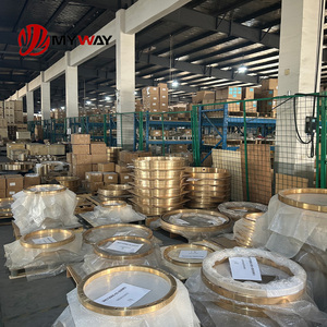 บูชทองเหลืองไร้น้ำมัน MYWAY ผลิตด้วยเครื่อง CNC และปลอกแบริ่งทองเหลืองหล่อขึ้นรูป  หล่อลื่นในตัวและทนต่อแรงเสียดทานสำหรับเครื่องจักร - Product Image 5