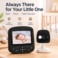 Meilleur Moniteur Bébé 2025 avec Écran 2,8 Pouces, Vision Nocturne, Audio Bidirectionnel, Caméra de Surveillance de Sécurité pour Bébé, Téléphone Nounou
