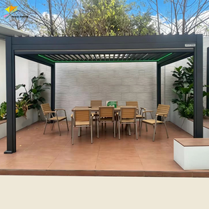 Pergola Retrattile Impermeabile con Tetto Smaltato, Sistema di Supporto per Pergola 4x4 Resistente per Patio e Giardino Esterno - Product Image 6