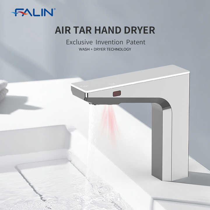 Automatic Hand Dryer With Smart Sensor Tap Copper Touchless Faucet automatic-hand-dryer-with-smart-sensor-tap-copper-touchless-faucet