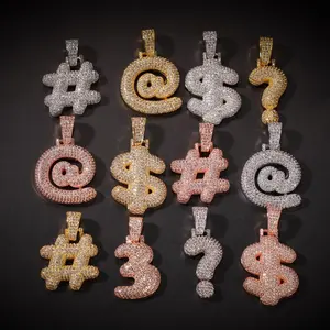 Custom Shaped Hip Hop Dollar Sign Question Mark Pendant