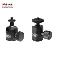 N-STAR Mini sphère en alliage d'aluminium à trois ventouses, portable, multifonctionnelle, avec rotation à 360 degrés, pour éclairage d'appoint de caméra sans miroir