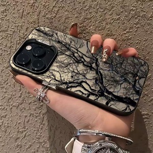 Schizzo albero morto stampa elettrolitico argento chiave TPU PC custodia <span class=keywords><strong>per</strong></span> <span class=keywords><strong>Iphone</strong></span> 8 <span class=keywords><strong>X</strong></span> Xr Xs 11 12 13 14 16 Pro 17 - Product Image 2