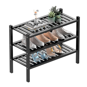 <b>Storage</b> Shelf <b>Shoe</b> Racks Stands Shelves Organizer 3 Tier <b>Shoe</b> Rack Cabinet Bamboo Wooden <b>Shoe</b> Rack Stack for Home - Product Image 1
