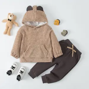 Autumn Infant Toddler Baby Kid Girls Boys Clothes Set Long Sleeve Hooded Tops Pants Casual Tracksuit Clothing